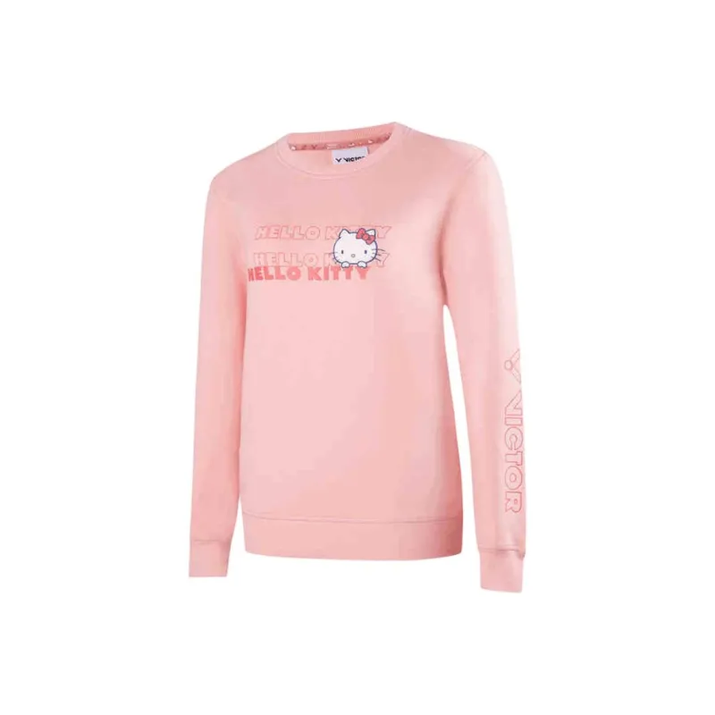 VICTOR x Sanrio/ HELLO KITTY Sweatshirt Women's Light Pink-0