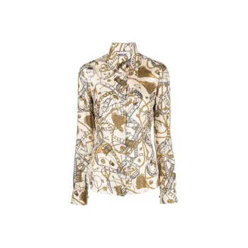 MOSCHINO Bridle print Silk Shirt