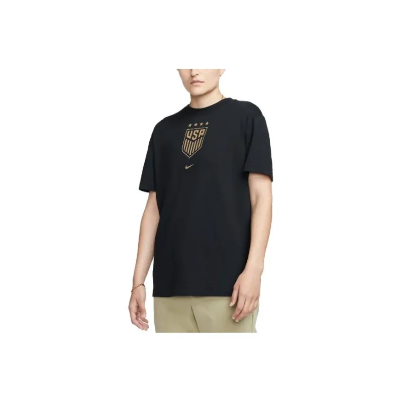 Nike USA Soccer Team Olympic Series Drop Shoulder Sleeve T-Shirt Women's Black-0