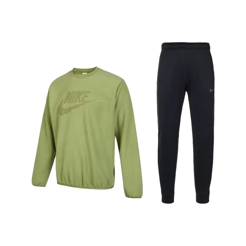 Nike Sweatshirt Sets Men Green/Black-0