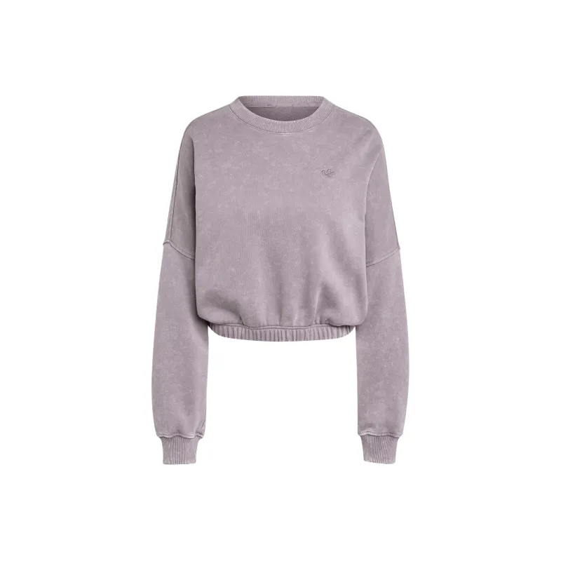 Adidas Originals Premium EssentialsWASHED FW24 Sweatshirt Women's Shadow Trace Gray-0