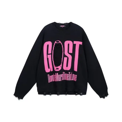 GOST 블랙 남녀공용 니트웨어