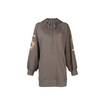 Adidas Slogan-print Zip-up Hoodie