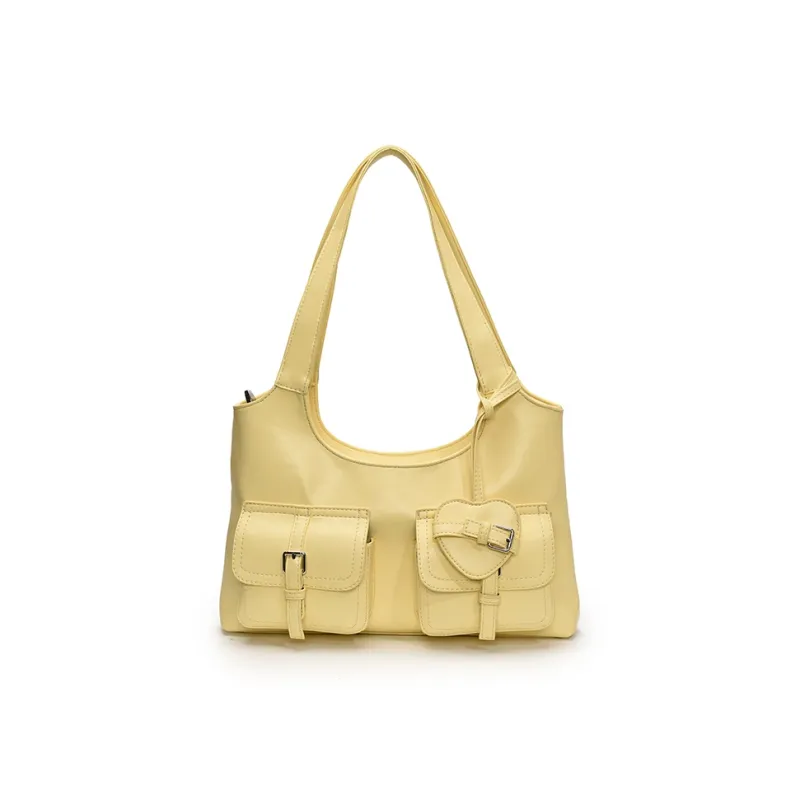 Homeboisportclub PU Shoulder Bag Women's Black/Yellow/Blue/White-13