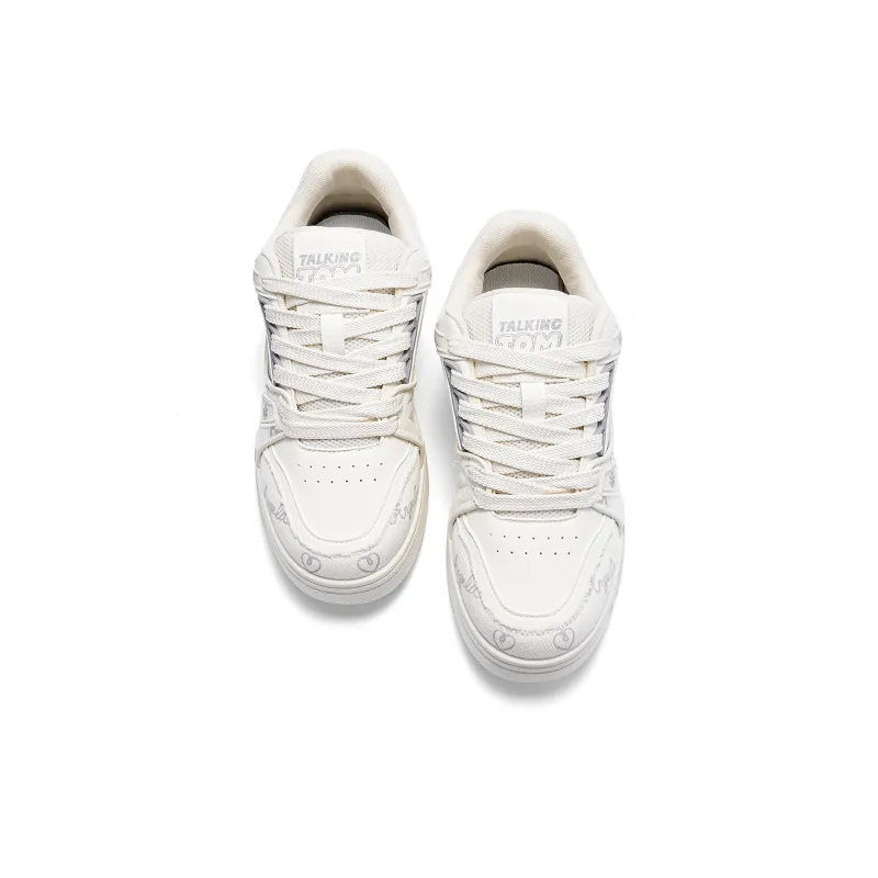 TALKING TOM Impact Resistance Low Top Skateboard Shoes Unisex Ecru-18