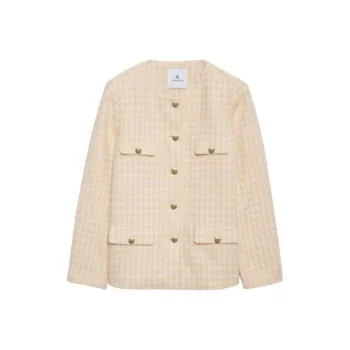 Anine Bing Janet Houndstooth Tweed Jacket