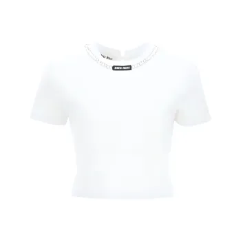 MIU MIU SS23 Crop Top Women's White