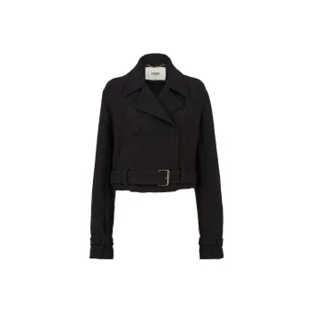 FENDI Jacquard Short Biker Style Jacket