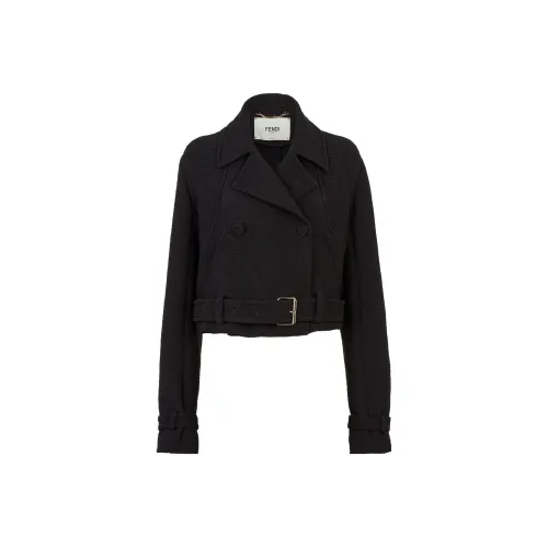 FENDI Jacquard Short Biker Style Jacket