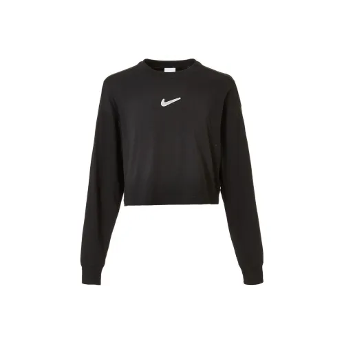 Nike Sportswear Swoosh GX Women's Graphic Long Sleeve Sweatshirt Black