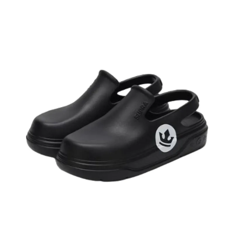 SUPRA Vaider Anti Slip Wear Resistant Low Top Casual Shoes Unisex Black-1
