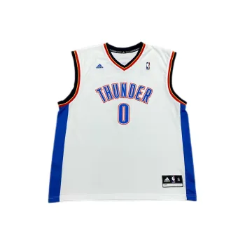 Adidas x NBA Oklahoma Thunder Team Basketball Jerseys Unisex White