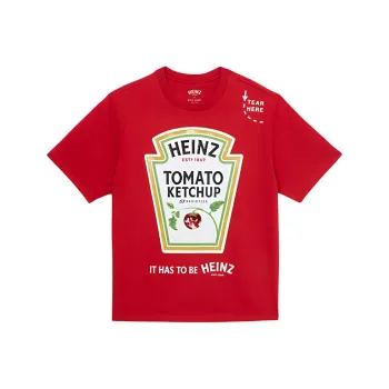 Kate Spade x Heinz Letter Print Crew Neck Short-Sleeved T-Shirt T-Shirt Women's Red