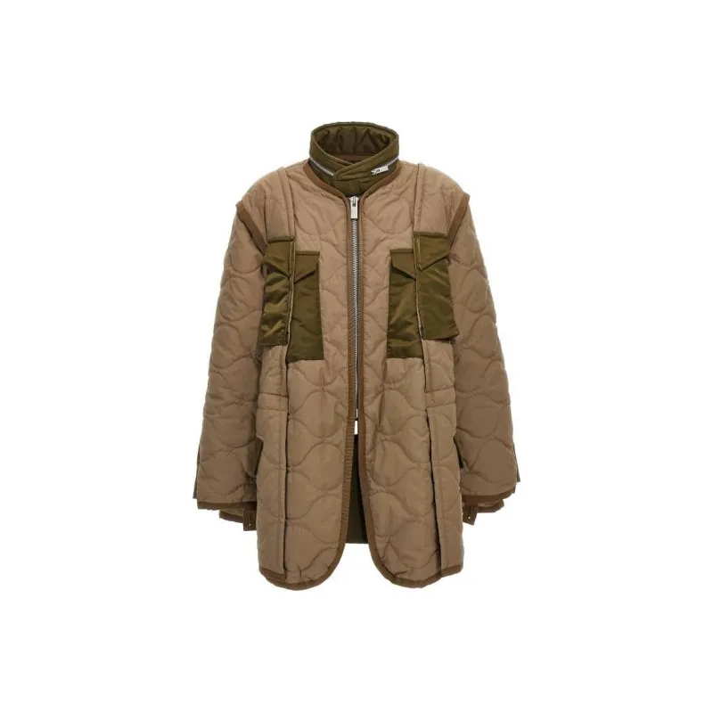 Sacai High Neck Quilted Jacket-0