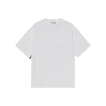 GANNI Logo Embroidered Crewneck T Shirt