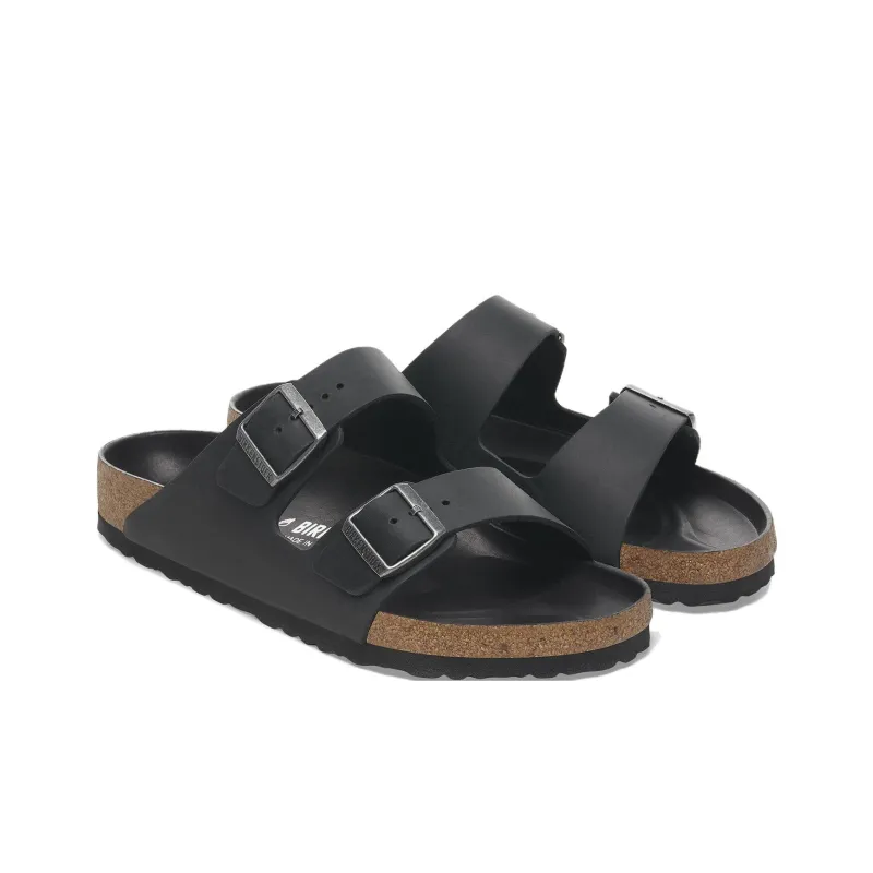 Birkenstock Arizona Slide Slippers Unisex Black Regular Loose Fit-2