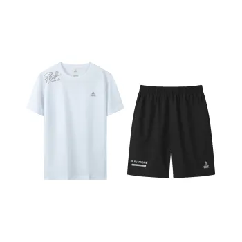 PEAK RIGHT Series Casual Sportswear Unisex Two Piece Set White Black