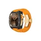Black Gold Carbon Fiber+Gold Metal Parts+Orange Strap
