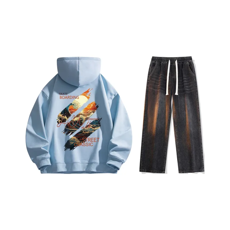 Airwalk Sweatshirt Set Unisex Black-52