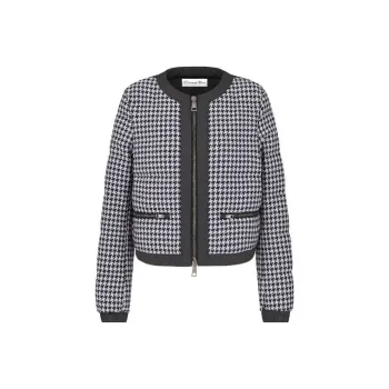 DIOR Houndstooth Zip Up Jacket