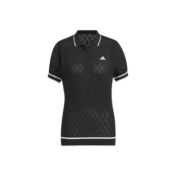 Adidas Primeknit Short Sleeve Polo Shirt Polo Shirt Women's Black