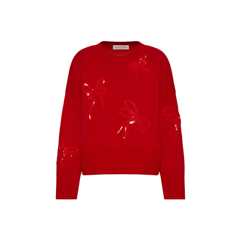 Valentino ROSSO Chinese New Year Cashmere Sweaters Women's Red-0