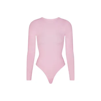 SKIMS ESSENTIAL CREW NECK LONG SLEEVE BODYSUIT Bodysuits Women's CHERRY BLOSSOM/Cherry Blossom