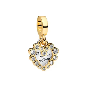 Pandora 925 Sterling Silver, Synthetic Cubic Zirconia, Gold Plated, Copper Silver, Alloy Pendants Unisex Silver/Gold