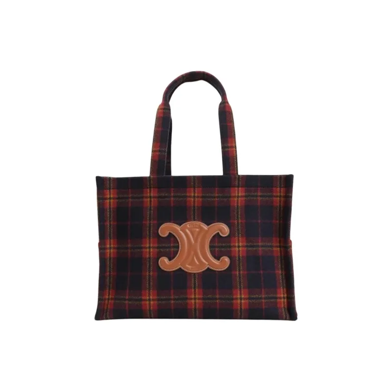 CELINE Wool Tote Bag, Shopping Bag, Handbag, Shoulder Bag Large Size Women's Multicolor-0