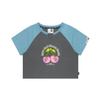 Aape Cherry motif Cropped T shirt