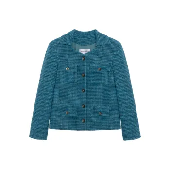 CHANEL Jacket Women's Turkish Blue