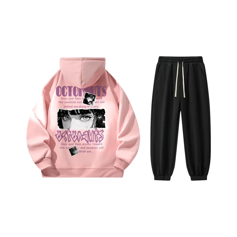 Small Columns Under The Sea Sweatshirt Set Unisex-4