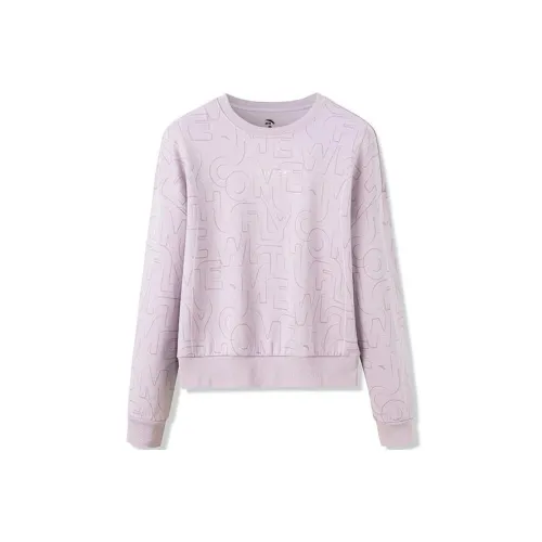 Anta Comprehensive Training Collection Sports Lifestyle Collection Sweatshirt Women's Pearlescent Purple