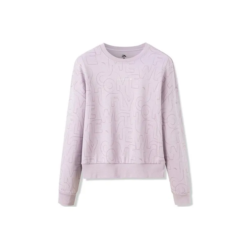 Anta Comprehensive Training Collection Sports Lifestyle Collection Sweatshirt Women's Pearlescent Purple-0