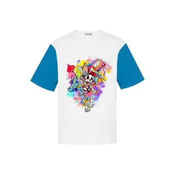 Richie Macie T Shirts Women's Blue & White