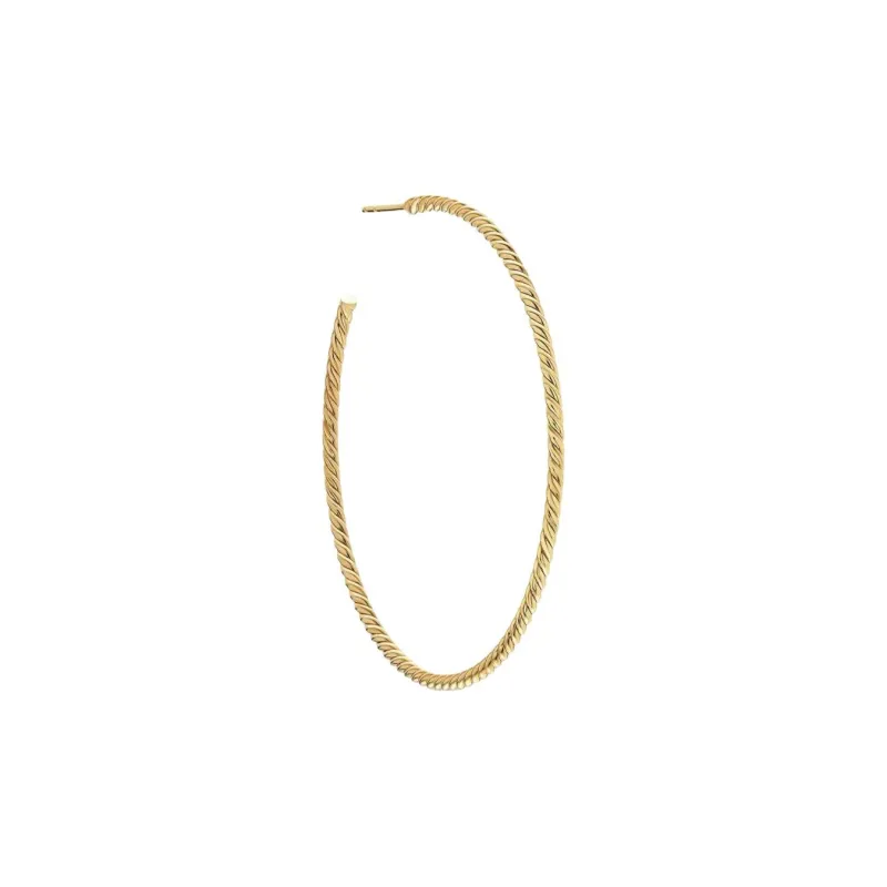 David Yurman 18K Yellow Gold Cablespira® Hoop Earrings-2