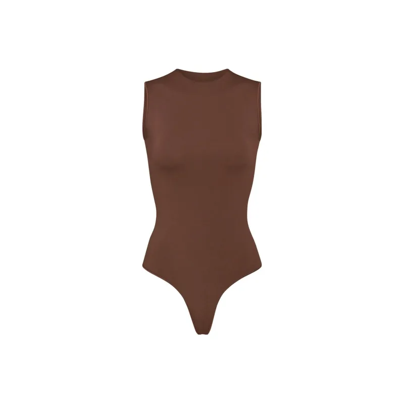SKIMS ESSENTIAL CREW NECK SLEEVELESS BODYSUIT Jumpsuit Women's COCOA/Cocoa-0