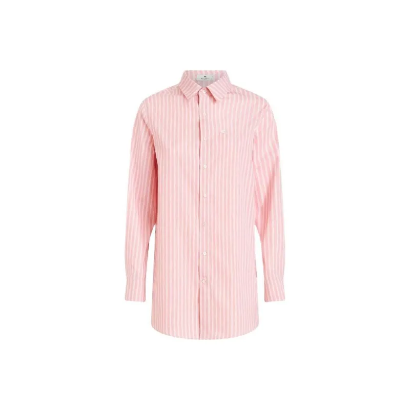 ETRO Logo Embroidered Striped Buttoned Shirt-0