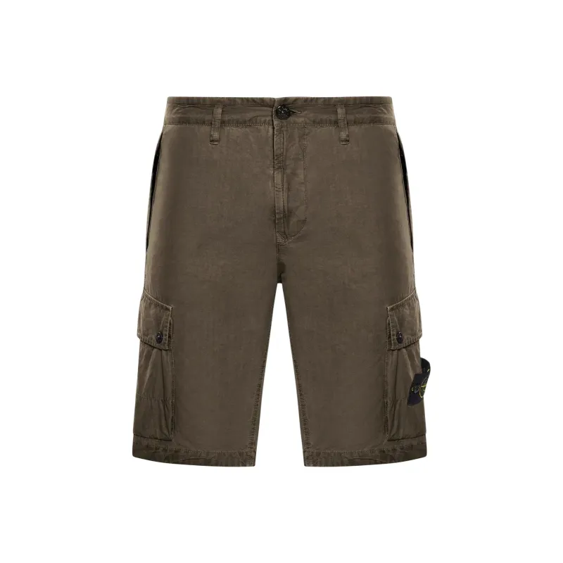 STONE ISLAND Compass Patch Bermuda Shorts-0