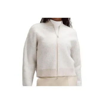Lululemon Alpaca Wool-Blend Knit Bomber Jacket Jackets Coats Women's