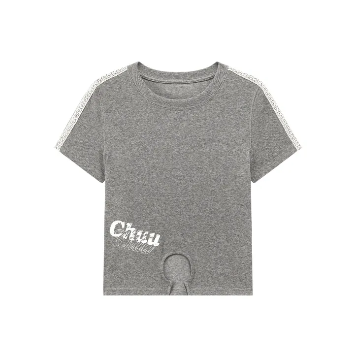 CHUU T Shirts Women's Dark Heather Gray-0