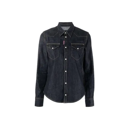 DSQUARED 2 Long Sleeved Buttoned Up Denim Shirt
