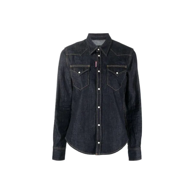 DSQUARED 2 Long Sleeved Buttoned Up Denim Shirt-0