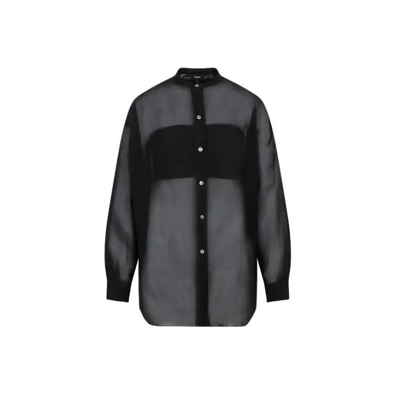 THEORY Sheer Long sleeve Shirt-0