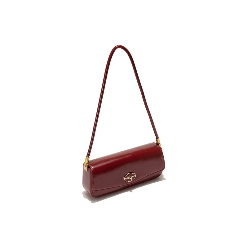 Vigno Synthetic Leather Shoulder Bag Women's White/Chili Sauce/Red/Black-14