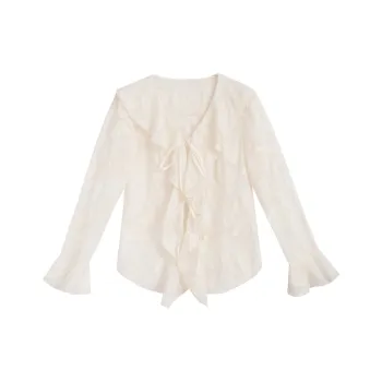 ZIHAN Shirts Women's Beige Gold