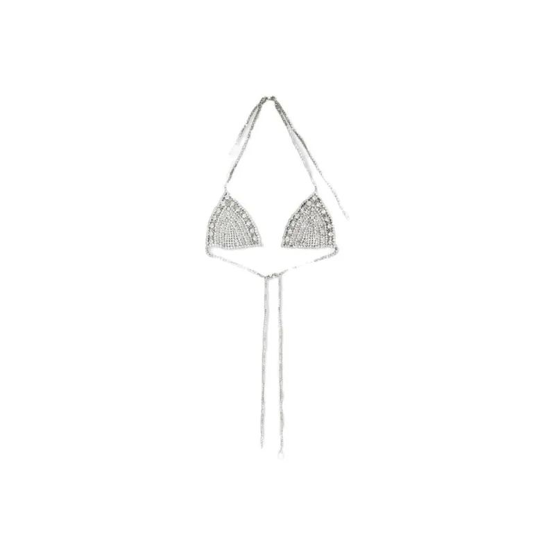 Burberry Strapless Top Women's Silver-0