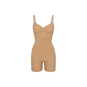 SKIMS SEAMLESS SCULPT MID THIGH BODYSUIT Bodysuits Women's Tawny/OCHRE