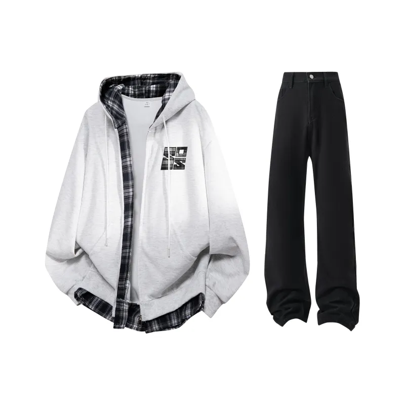 THREEAGAINTHR33 Sweatshirt Set Unisex-14