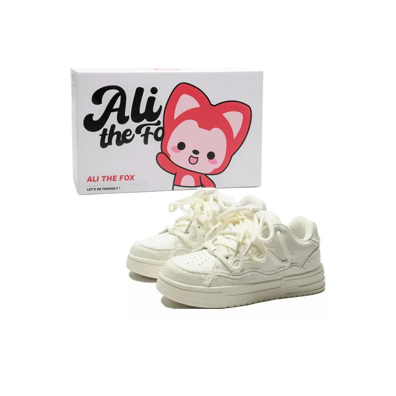 ALI THE FOX Slip Resistant, Abrasion Resistant, Balance, Lightweight Low Top Skateboard Shoes Unisex-7